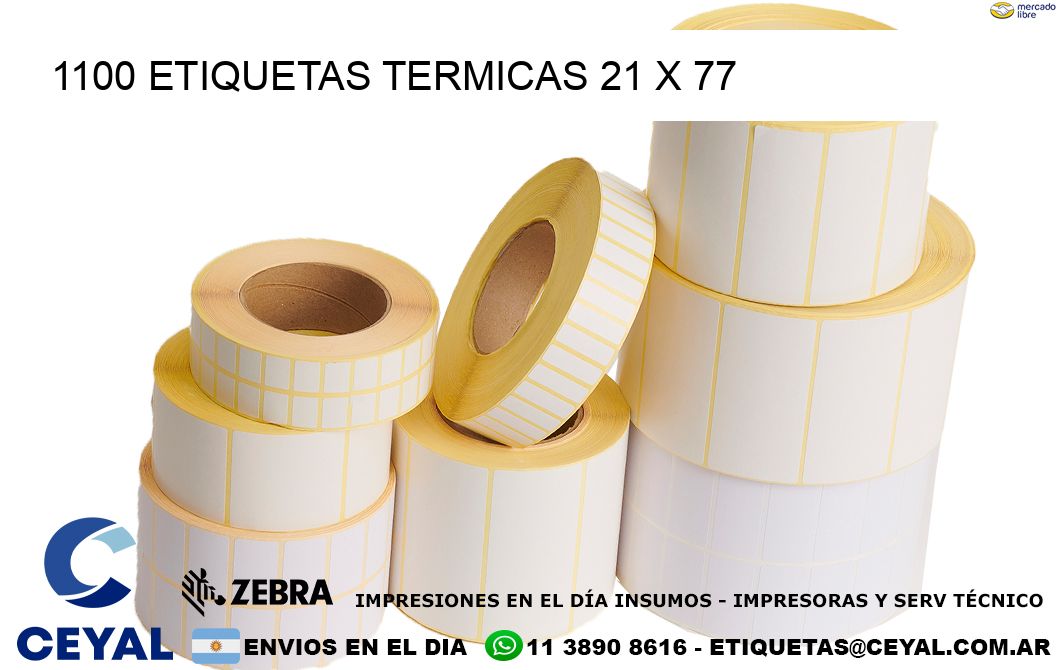 1100 ETIQUETAS TERMICAS 21 x 77