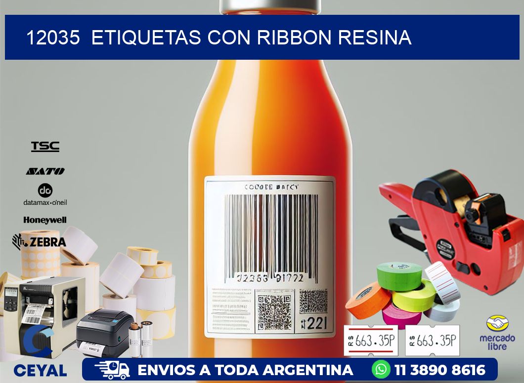 12035  ETIQUETAS CON RIBBON RESINA