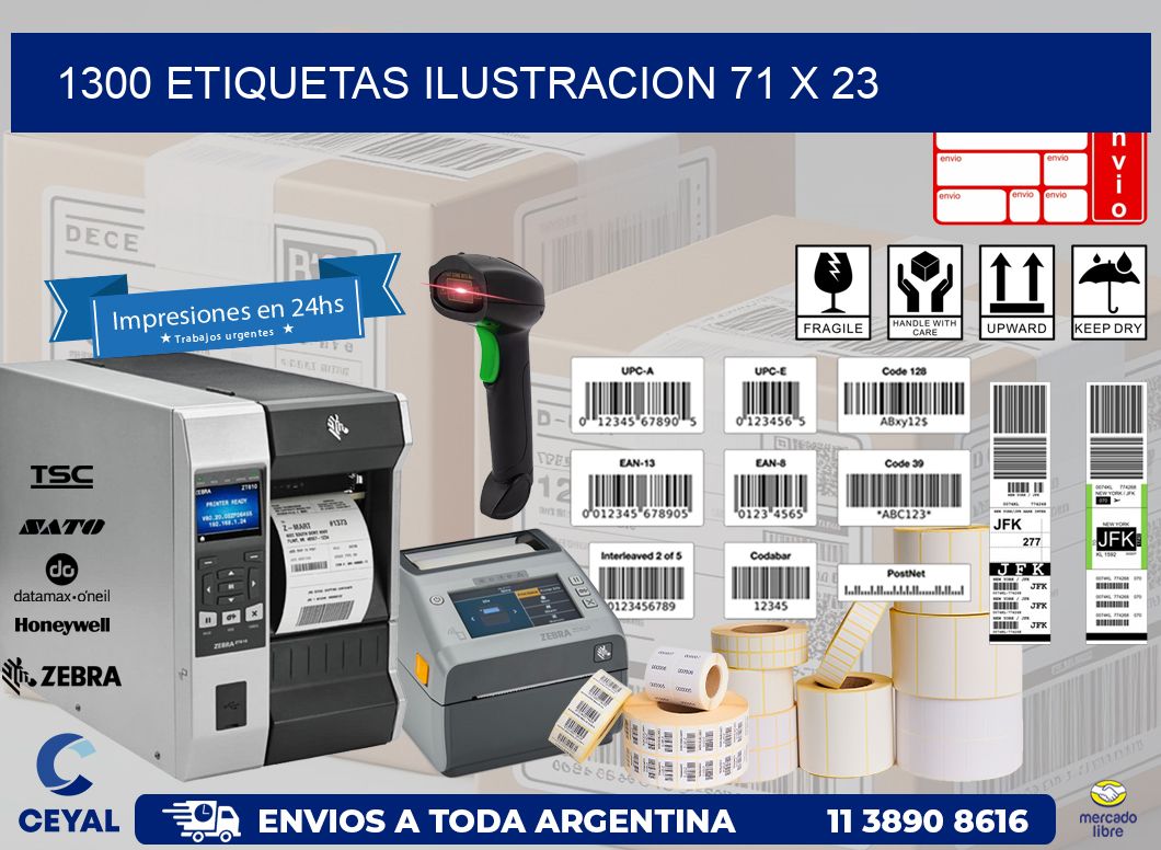 1300 ETIQUETAS ILUSTRACION 71 x 23