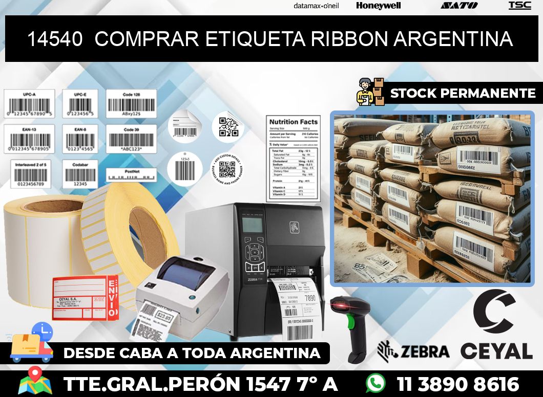 14540  COMPRAR ETIQUETA RIBBON ARGENTINA