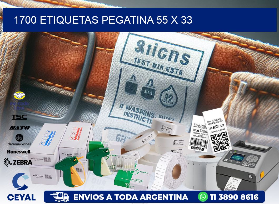 1700 ETIQUETAS PEGATINA 55 x 33