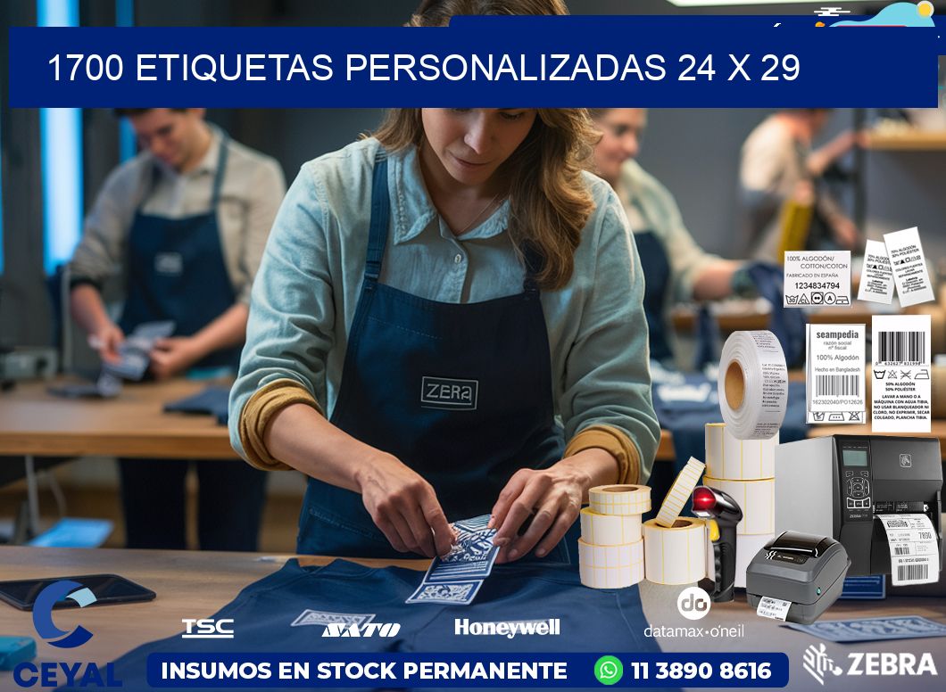 1700 ETIQUETAS PERSONALIZADAS 24 x 29