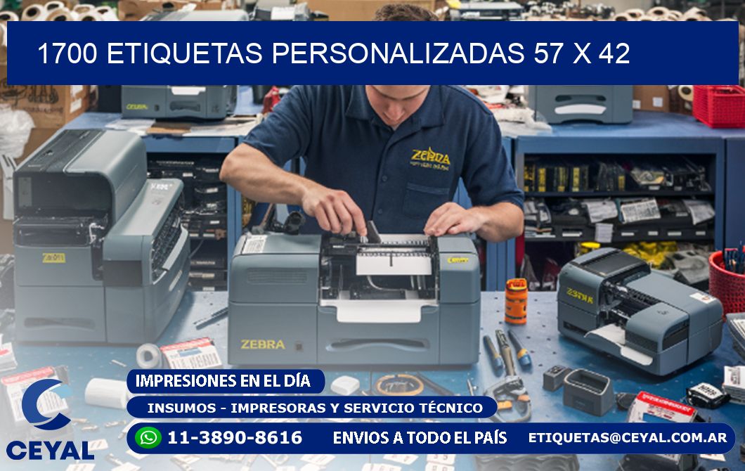 1700 ETIQUETAS PERSONALIZADAS 57 x 42