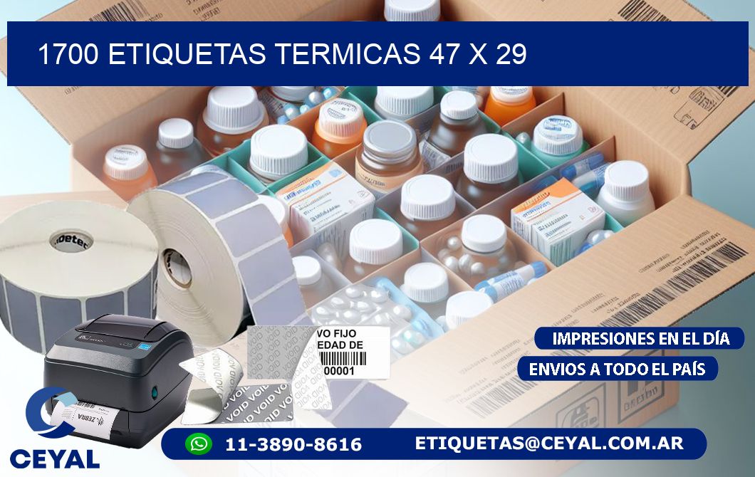 1700 ETIQUETAS TERMICAS 47 x 29