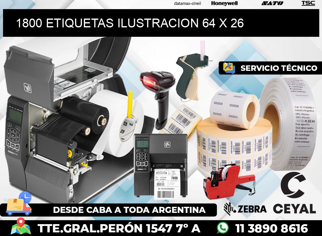 1800 ETIQUETAS ILUSTRACION 64 x 26