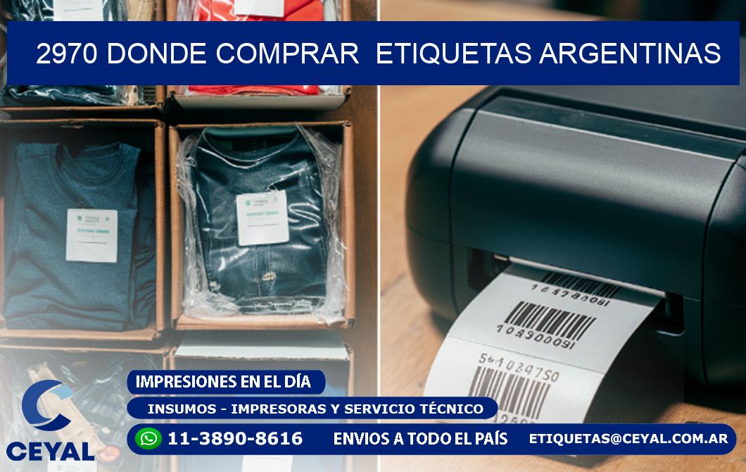 2970 DONDE COMPRAR  ETIQUETAS ARGENTINAS