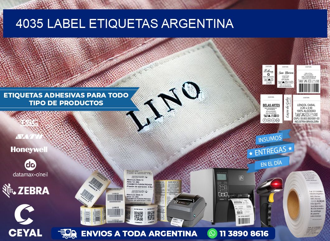 4035 LABEL ETIQUETAS ARGENTINA