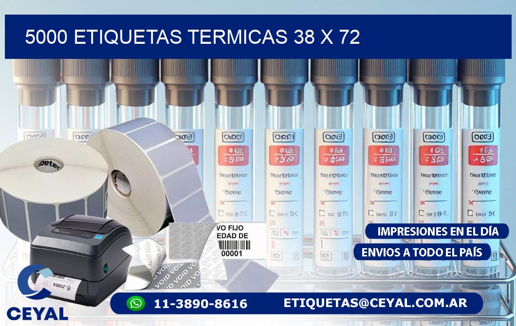 5000 ETIQUETAS TERMICAS 38 x 72