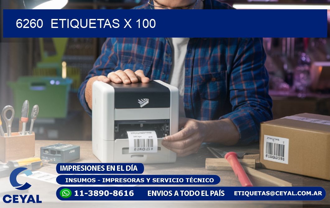 6260 ETIQUETAS X 100