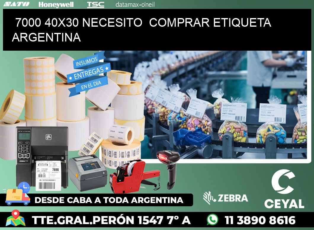 7000 40X30 NECESITO  COMPRAR ETIQUETA ARGENTINA