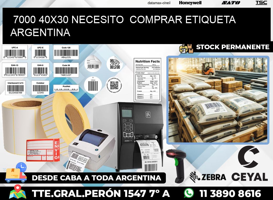 7000 40X30 NECESITO  COMPRAR ETIQUETA ARGENTINA