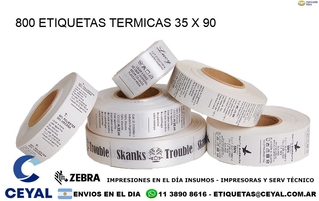 800 ETIQUETAS TERMICAS 35 x 90