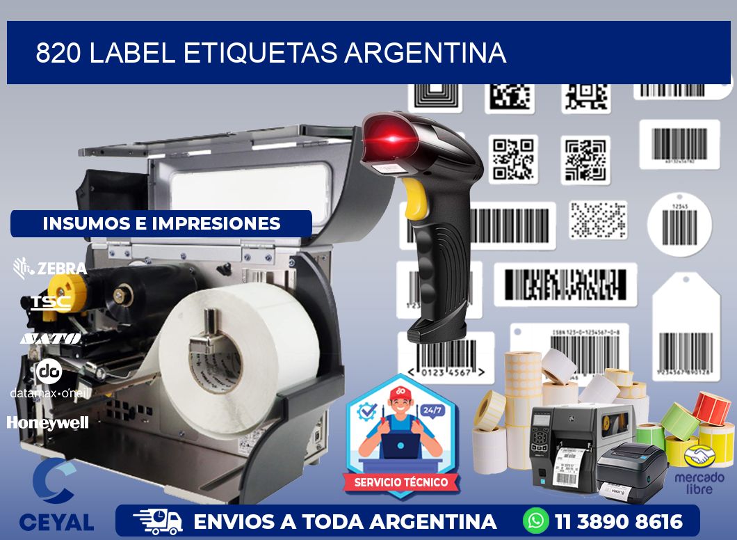 820 LABEL ETIQUETAS ARGENTINA