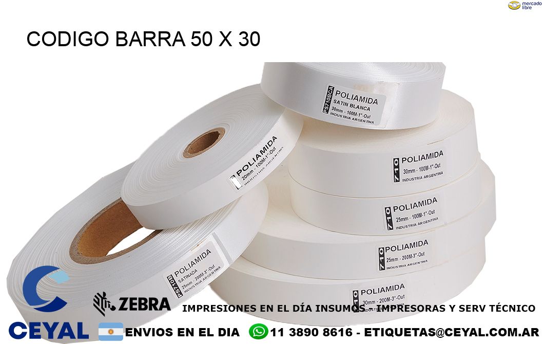 CODIGO BARRA 50 x 30