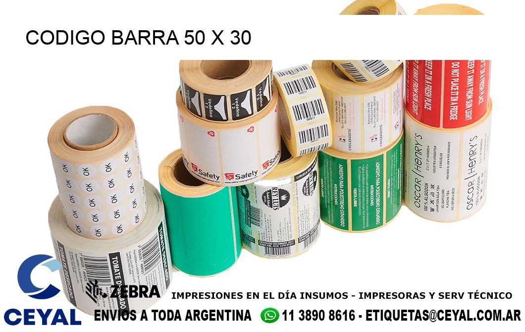 CODIGO BARRA 50 x 30