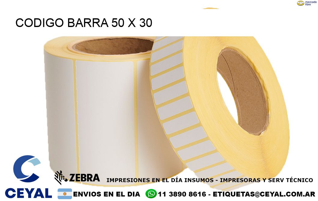 CODIGO BARRA 50 x 30