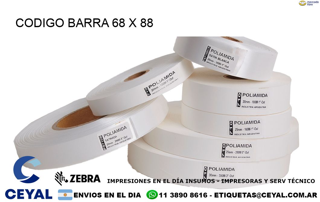 CODIGO BARRA 68 x 88