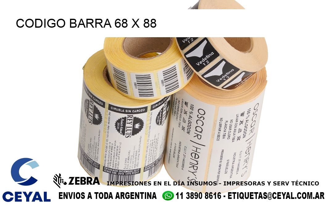 CODIGO BARRA 68 x 88