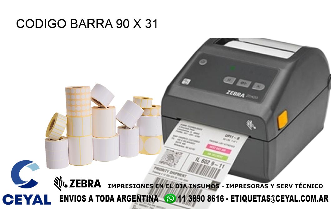 CODIGO BARRA 90 x 31