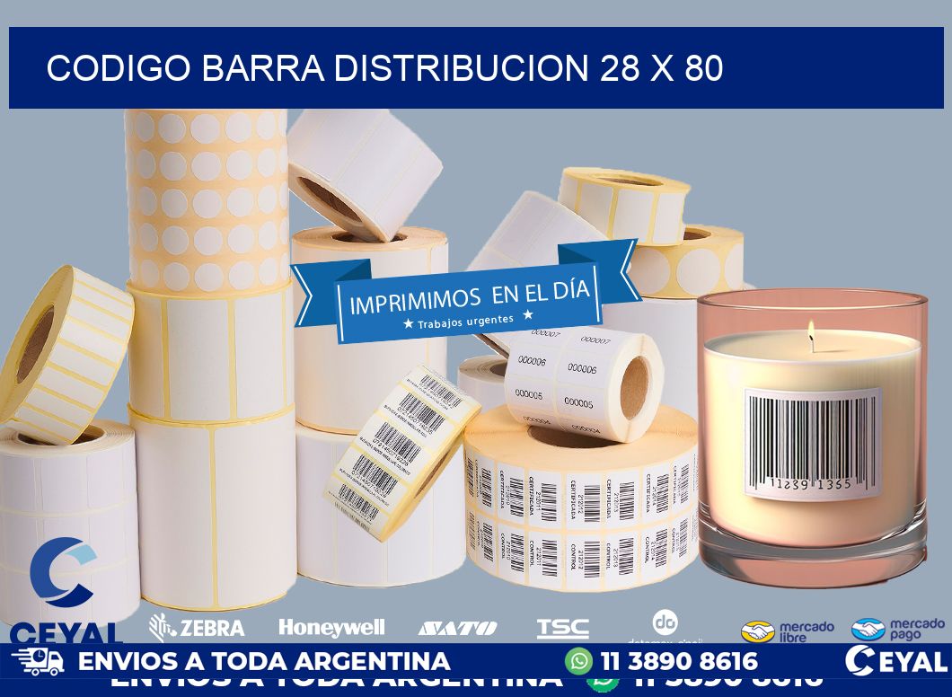 CODIGO BARRA DISTRIBUCION 28 x 80
