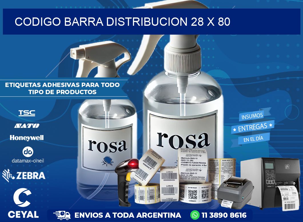 CODIGO BARRA DISTRIBUCION 28 x 80