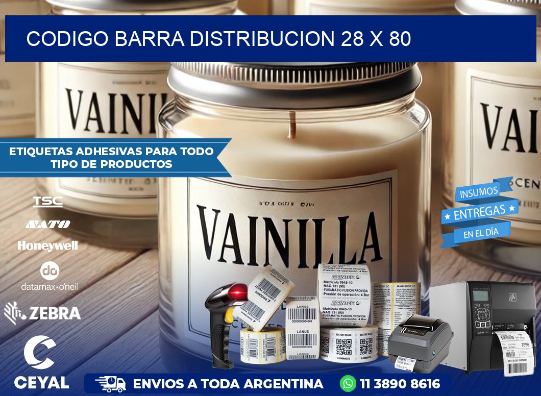 CODIGO BARRA DISTRIBUCION 28 x 80