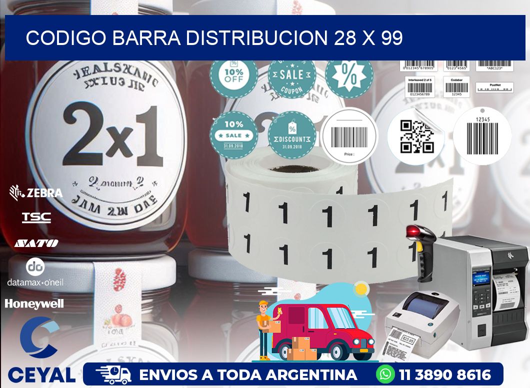 CODIGO BARRA DISTRIBUCION 28 x 99
