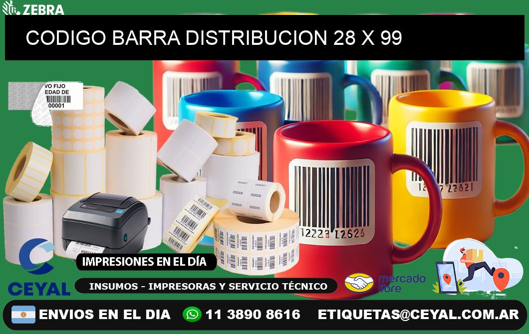 CODIGO BARRA DISTRIBUCION 28 x 99