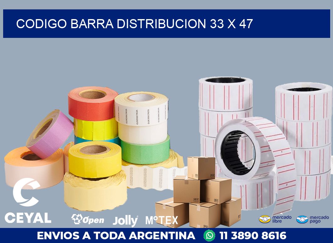 CODIGO BARRA DISTRIBUCION 33 x 47