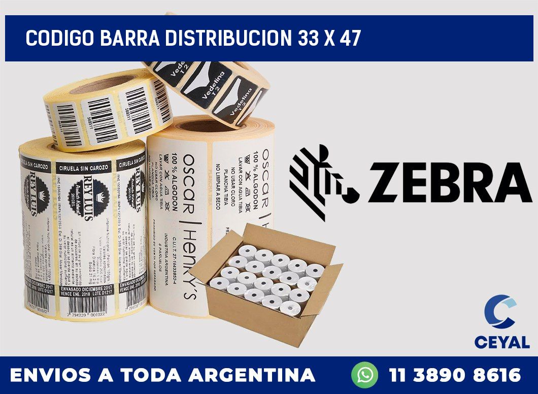 CODIGO BARRA DISTRIBUCION 33 x 47