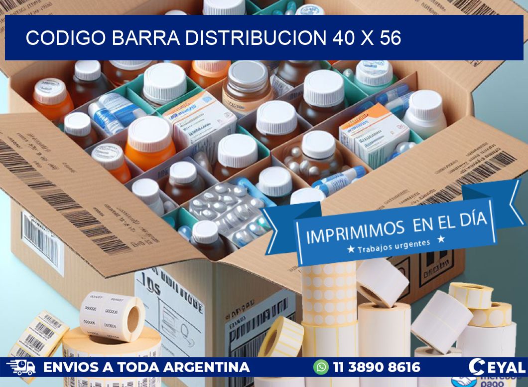 CODIGO BARRA DISTRIBUCION 40 x 56