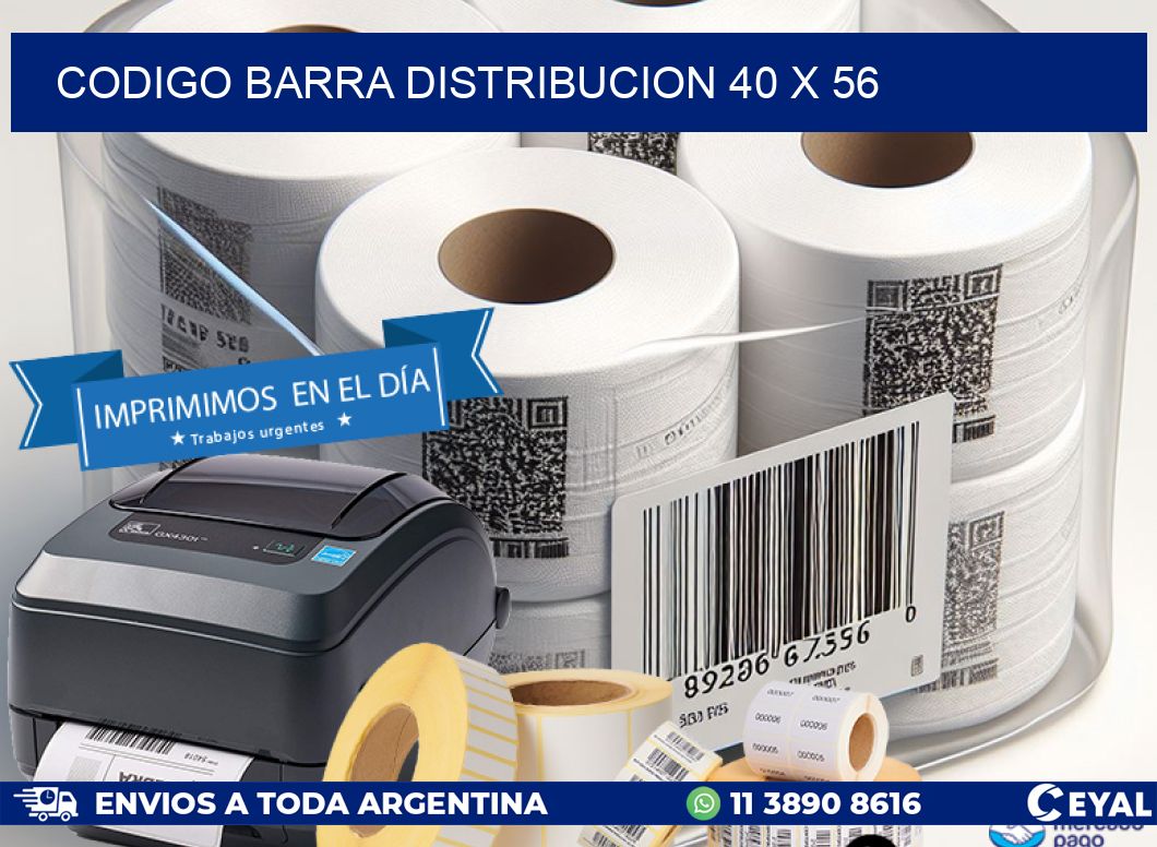 CODIGO BARRA DISTRIBUCION 40 x 56