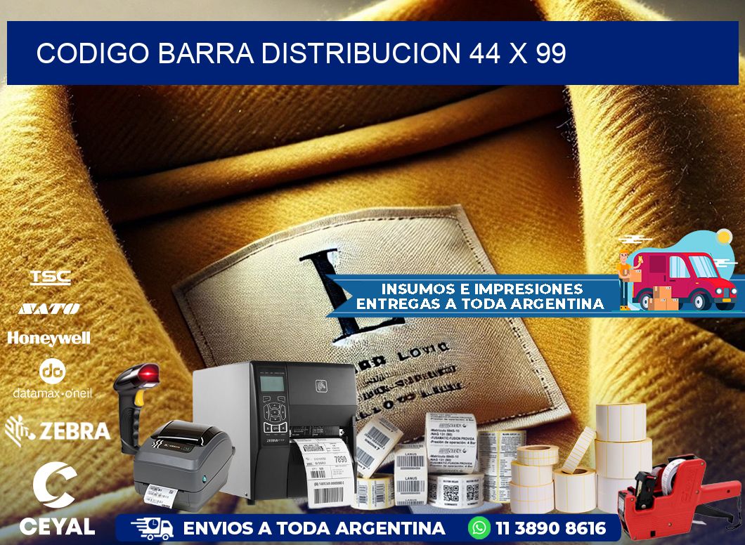 CODIGO BARRA DISTRIBUCION 44 x 99