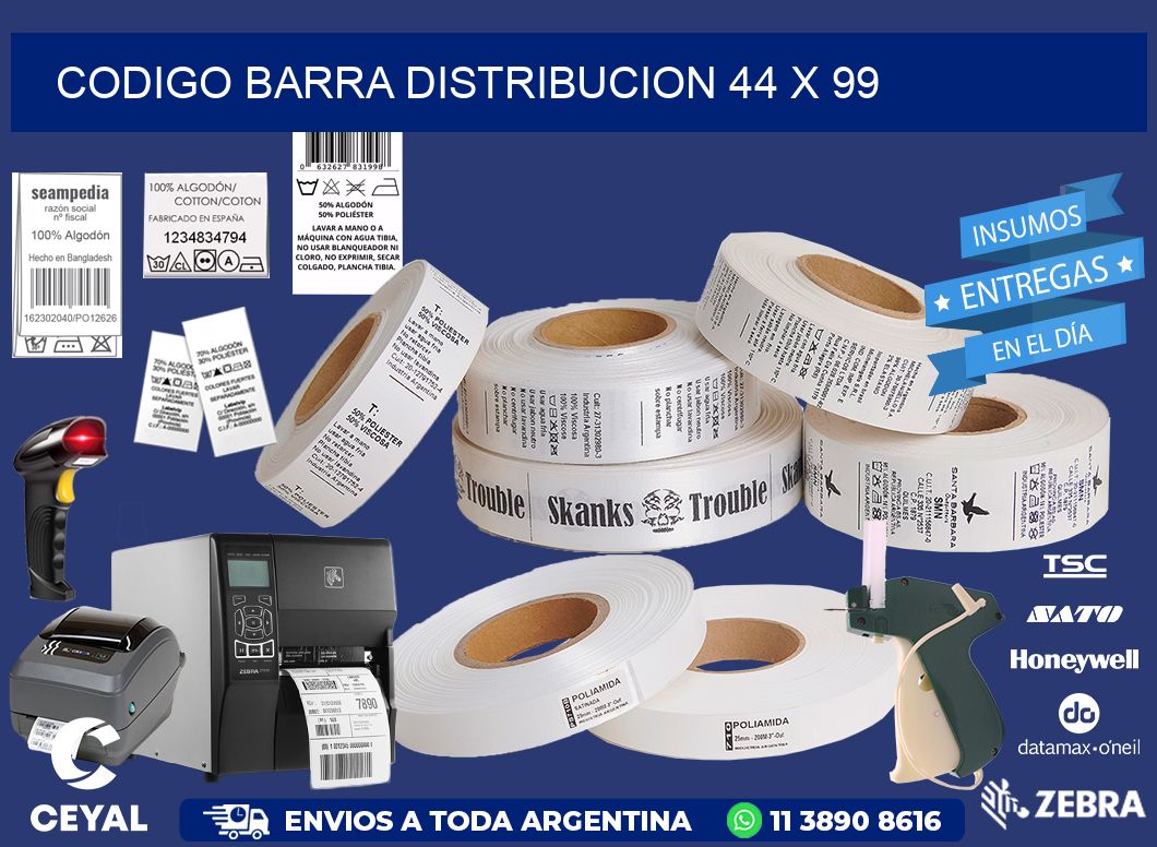 CODIGO BARRA DISTRIBUCION 44 x 99