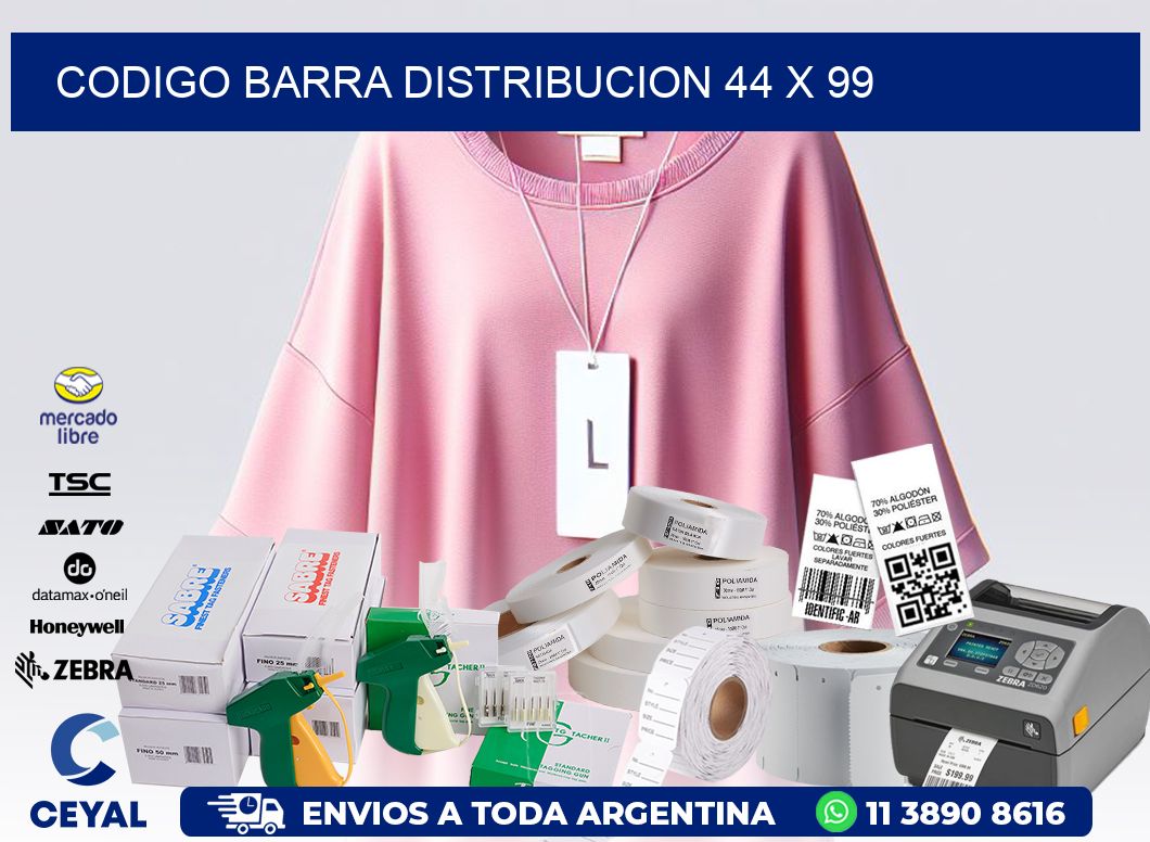 CODIGO BARRA DISTRIBUCION 44 x 99