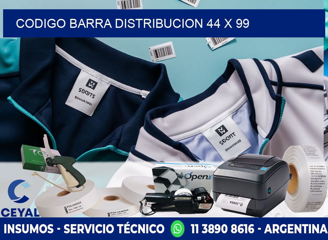 CODIGO BARRA DISTRIBUCION 44 x 99