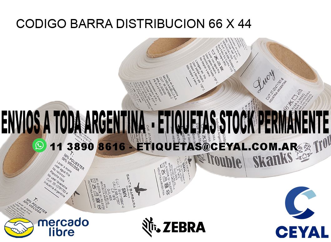 CODIGO BARRA DISTRIBUCION 66 x 44
