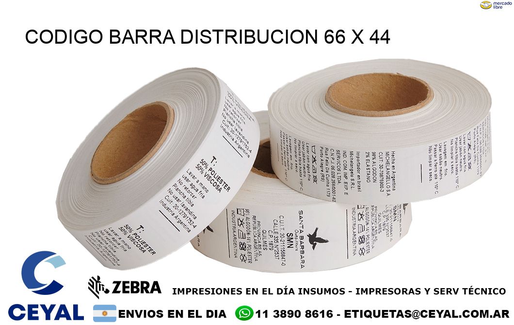 CODIGO BARRA DISTRIBUCION 66 x 44