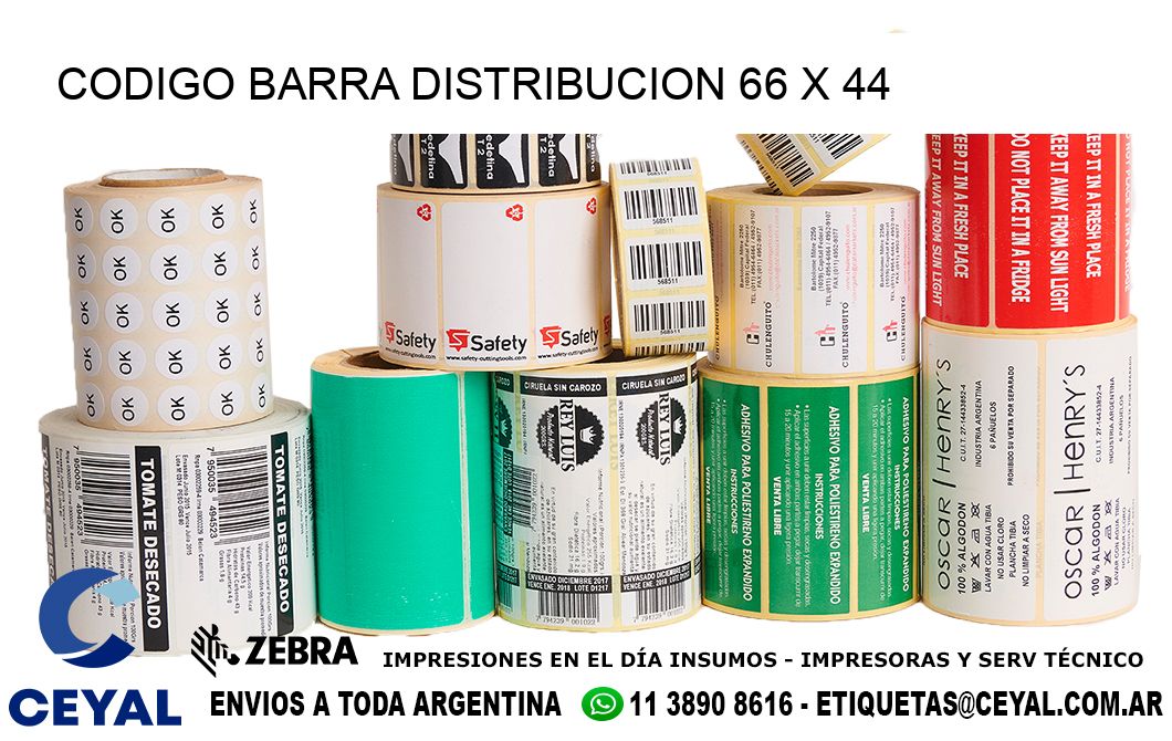 CODIGO BARRA DISTRIBUCION 66 x 44