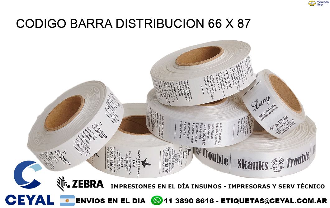 CODIGO BARRA DISTRIBUCION 66 x 87