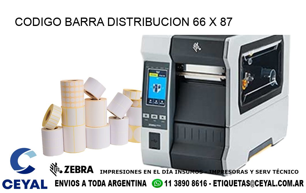 CODIGO BARRA DISTRIBUCION 66 x 87
