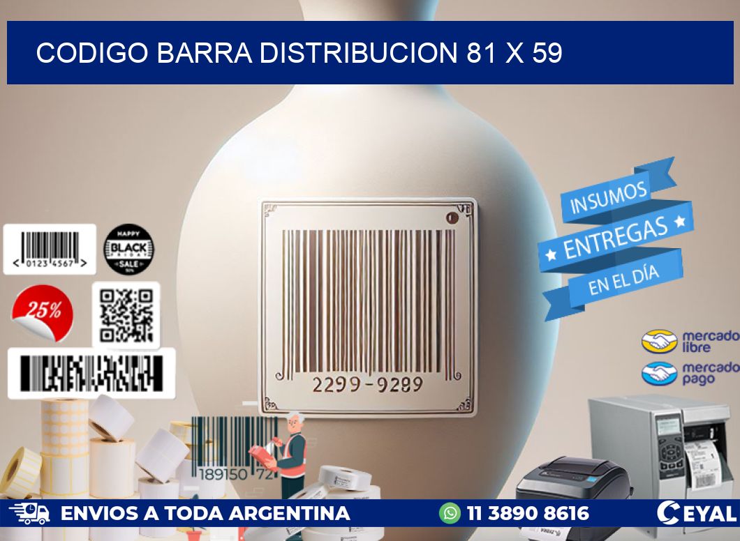 CODIGO BARRA DISTRIBUCION 81 x 59