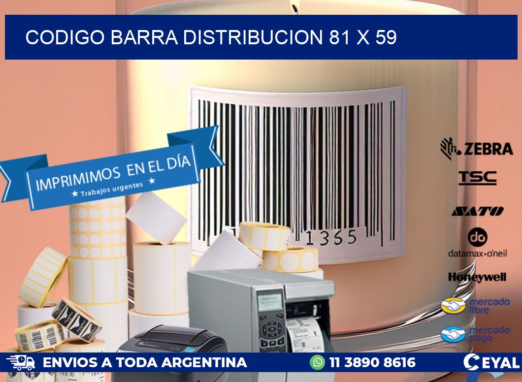 CODIGO BARRA DISTRIBUCION 81 x 59