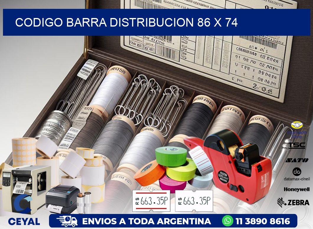 CODIGO BARRA DISTRIBUCION 86 x 74