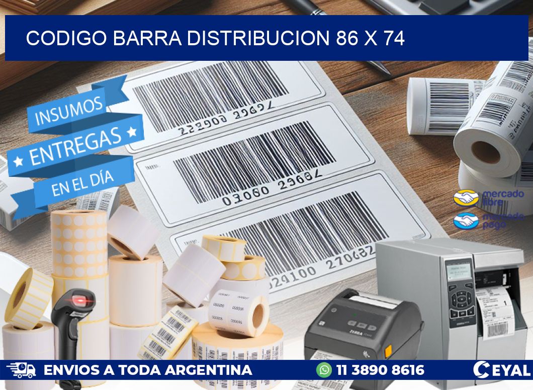 CODIGO BARRA DISTRIBUCION 86 x 74