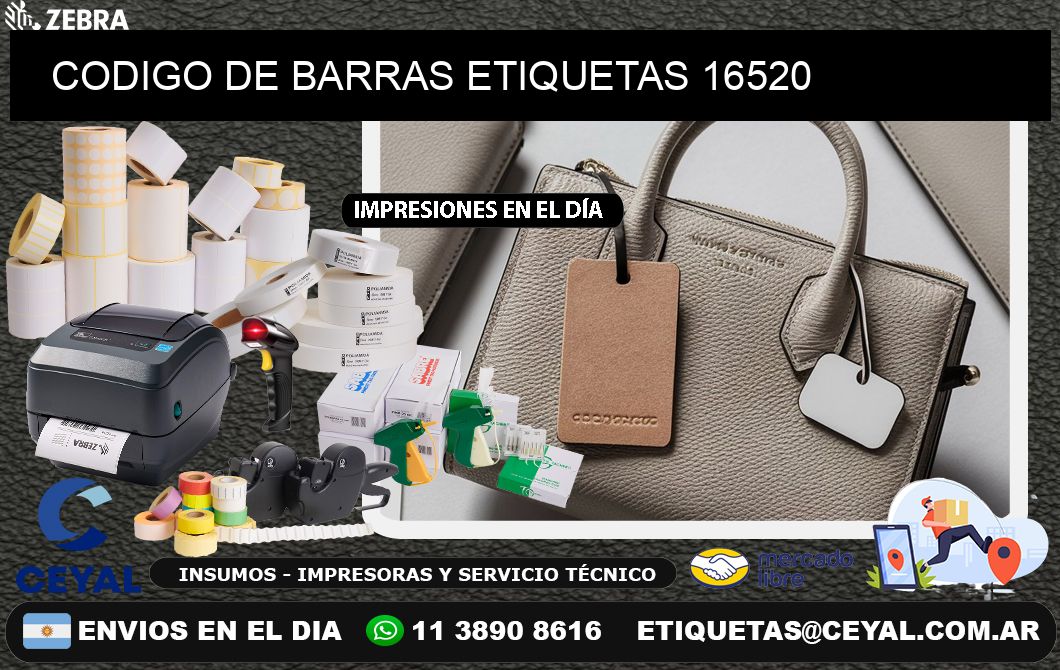 CODIGO DE BARRAS ETIQUETAS 16520