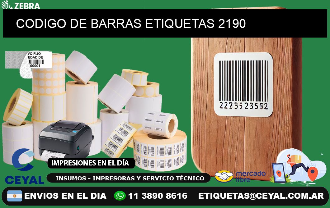 CODIGO DE BARRAS ETIQUETAS 2190