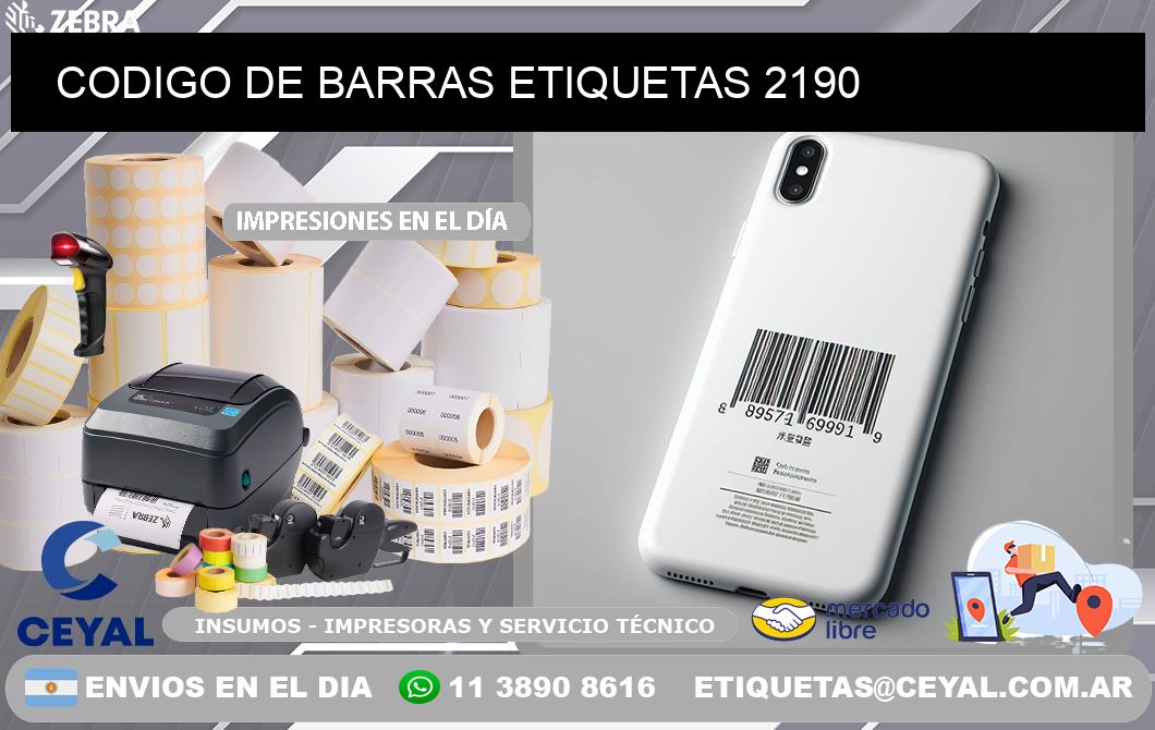 CODIGO DE BARRAS ETIQUETAS 2190