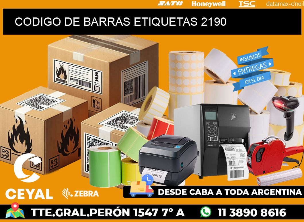 CODIGO DE BARRAS ETIQUETAS 2190