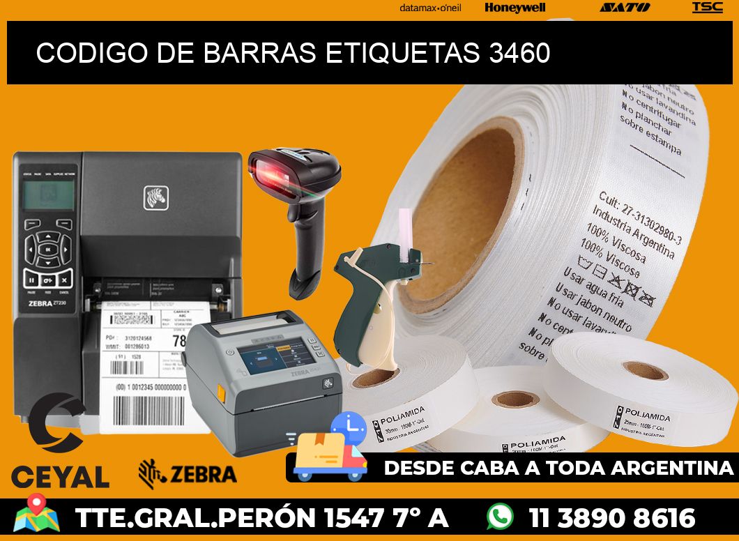 CODIGO DE BARRAS ETIQUETAS 3460